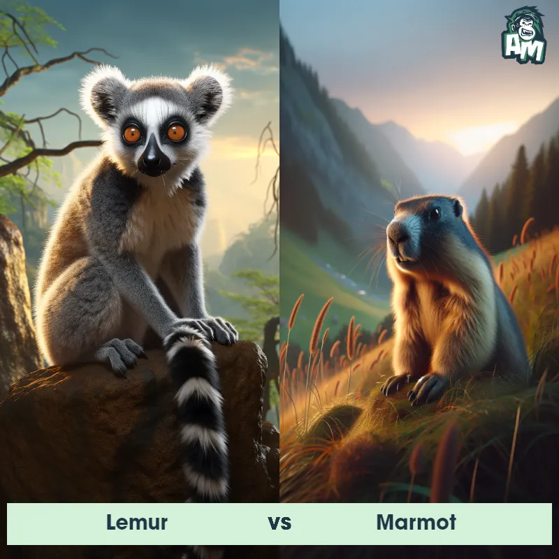 Lemur vs Marmot - Animal Matchup