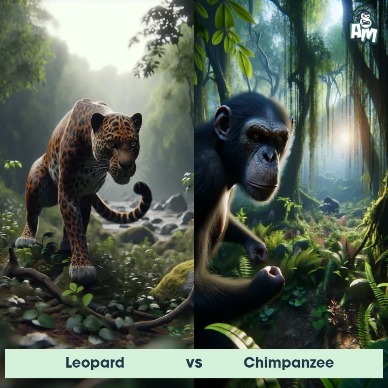 Leopard vs Chimpanzee - Animal Matchup