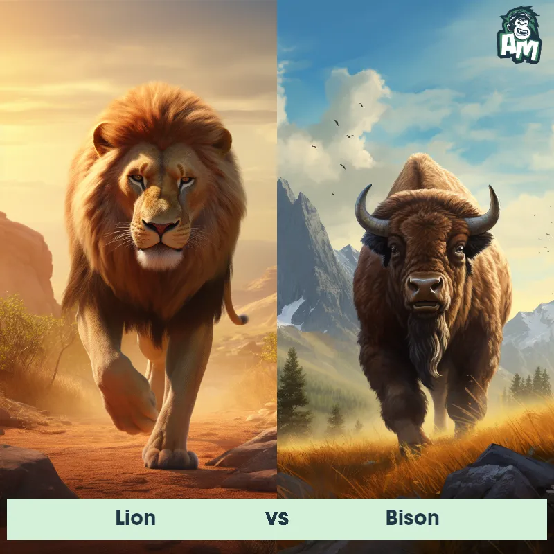 Lion vs Bison - Animal Matchup