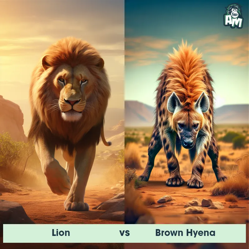 Lion vs Brown Hyena - Animal Matchup