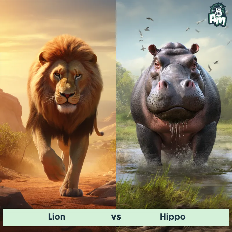 Lion vs Hippo - Animal Matchup