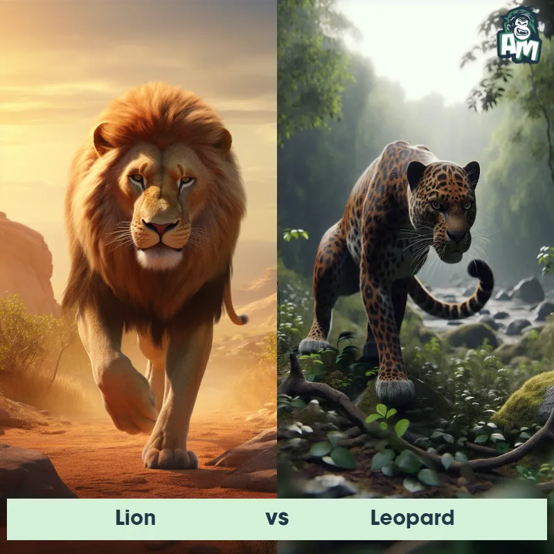 Lion vs Leopard - Animal Matchup