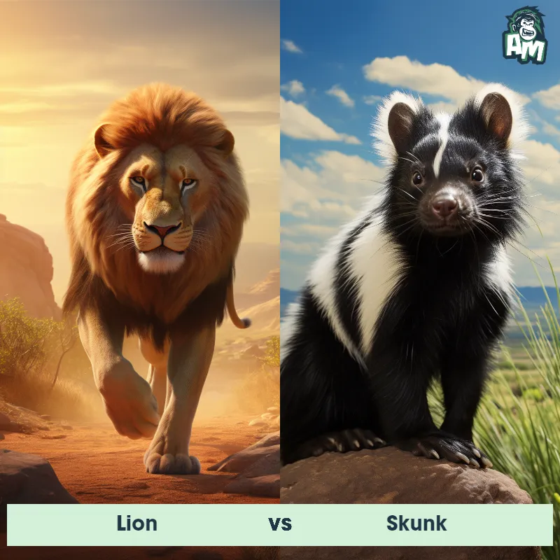 Lion vs Skunk - Animal Matchup
