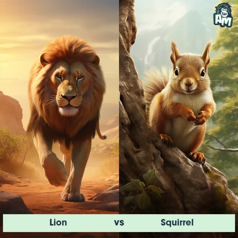 Lion vs Squirrel - Animal Matchup