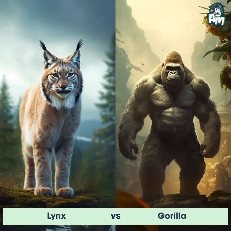 Lynx vs Gorilla - Animal Matchup