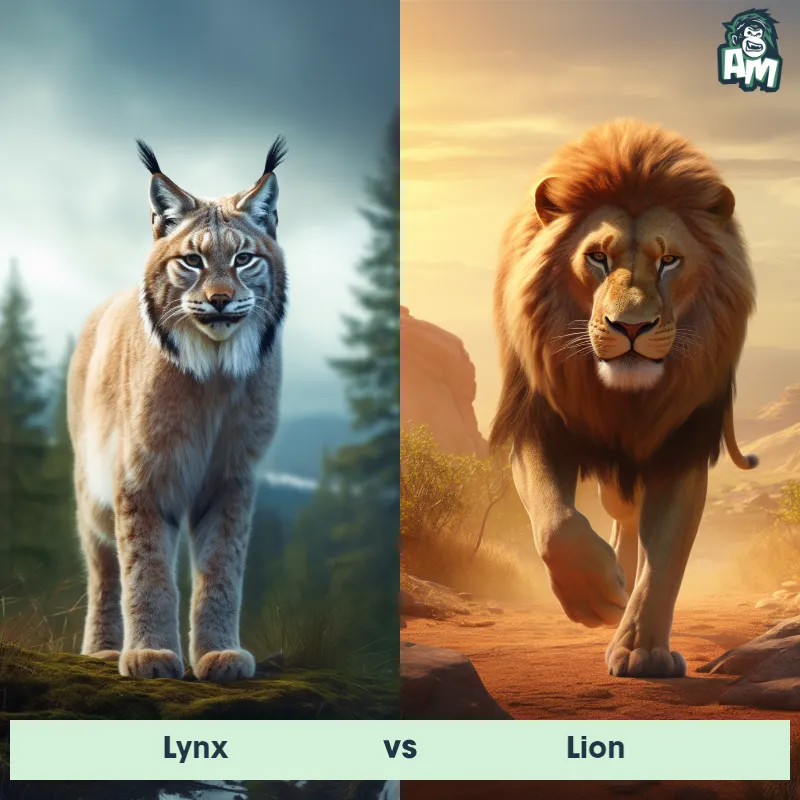 Lynx vs Lion - Animal Matchup