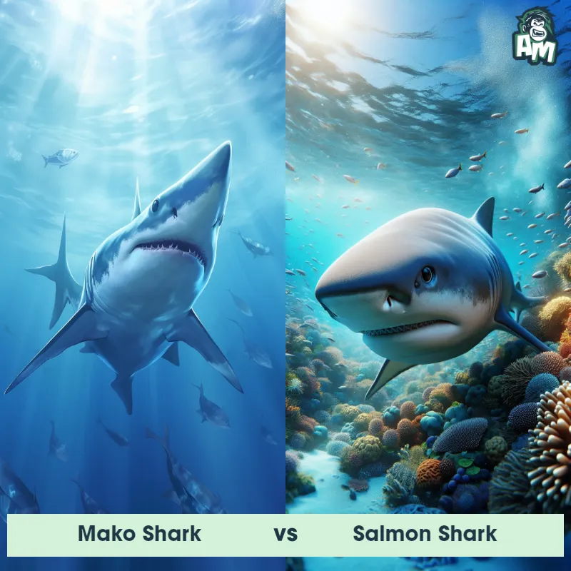Mako Shark vs Salmon Shark - Animal Matchup