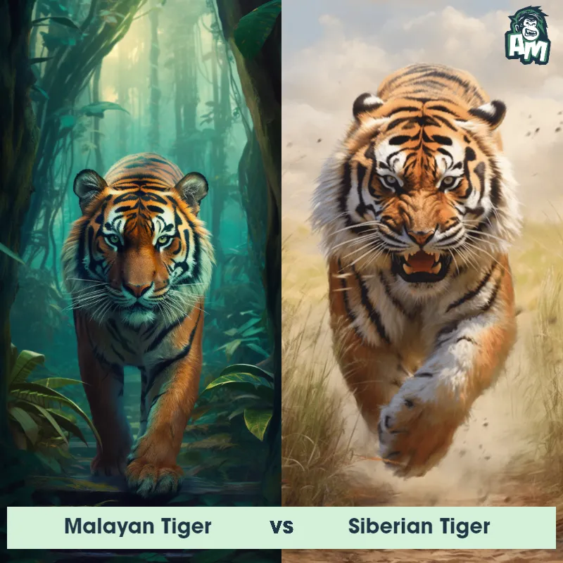 Malayan Tiger vs Siberian Tiger - Animal Matchup