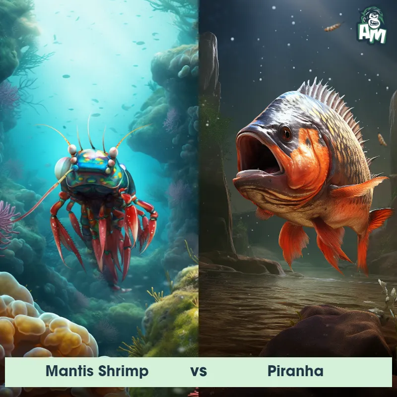 Mantis Shrimp vs Piranha - Animal Matchup