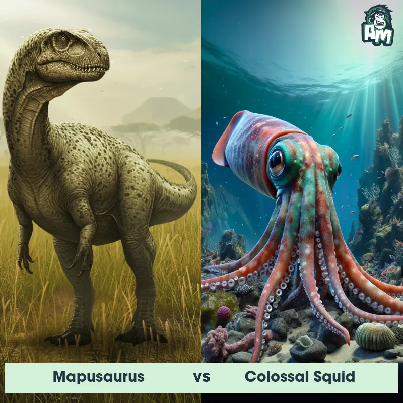 Mapusaurus vs Colossal Squid - Animal Matchup