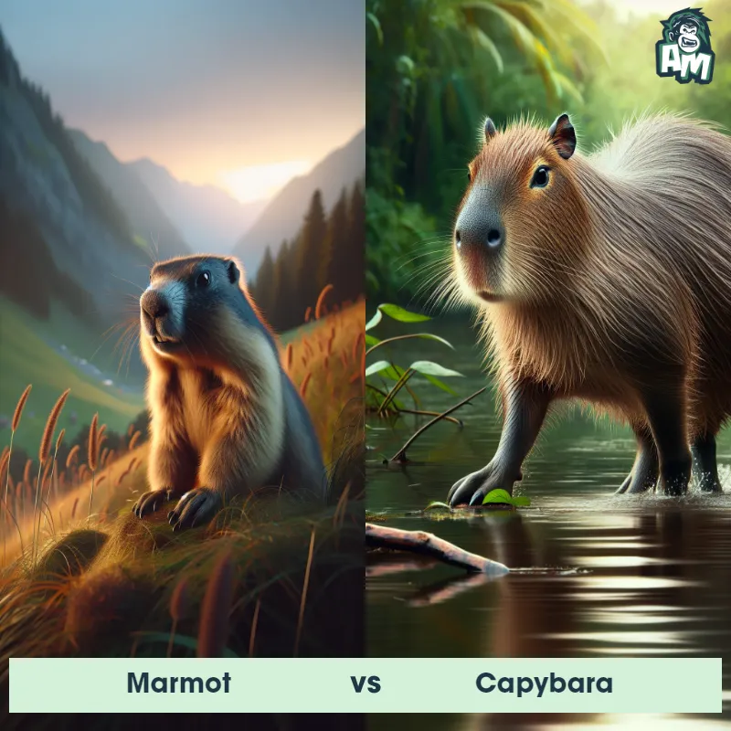 Marmot vs Capybara - Animal Matchup
