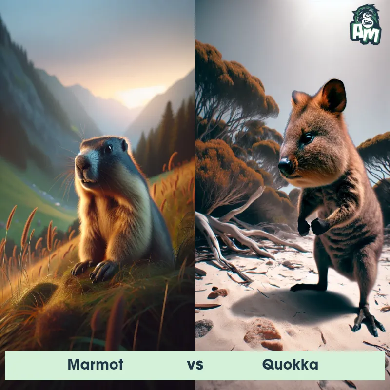 Marmot vs Quokka - Animal Matchup