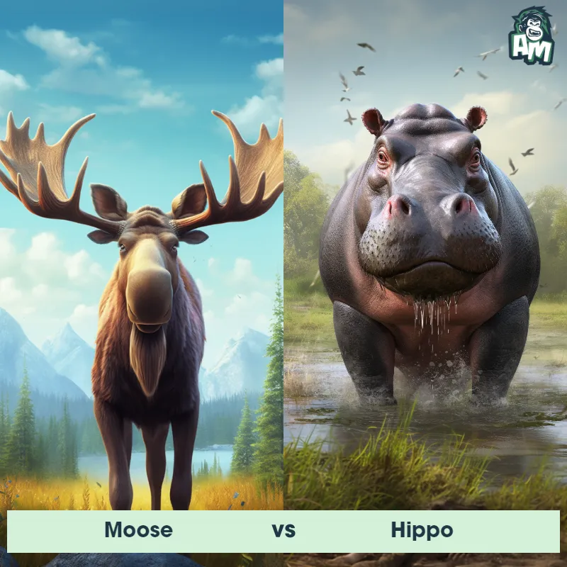 Moose vs Hippo - Animal Matchup