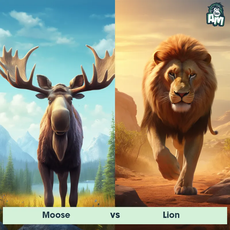 Moose vs Lion - Animal Matchup