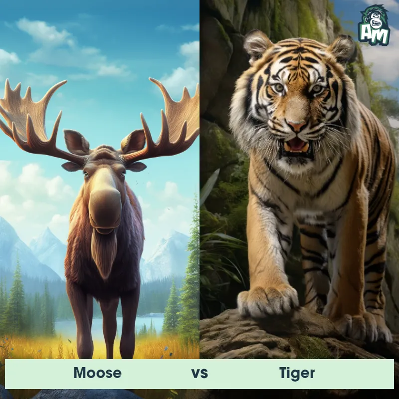 Moose vs Tiger - Animal Matchup