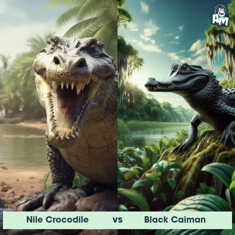 Nile Crocodile vs Black Caiman - Animal Matchup