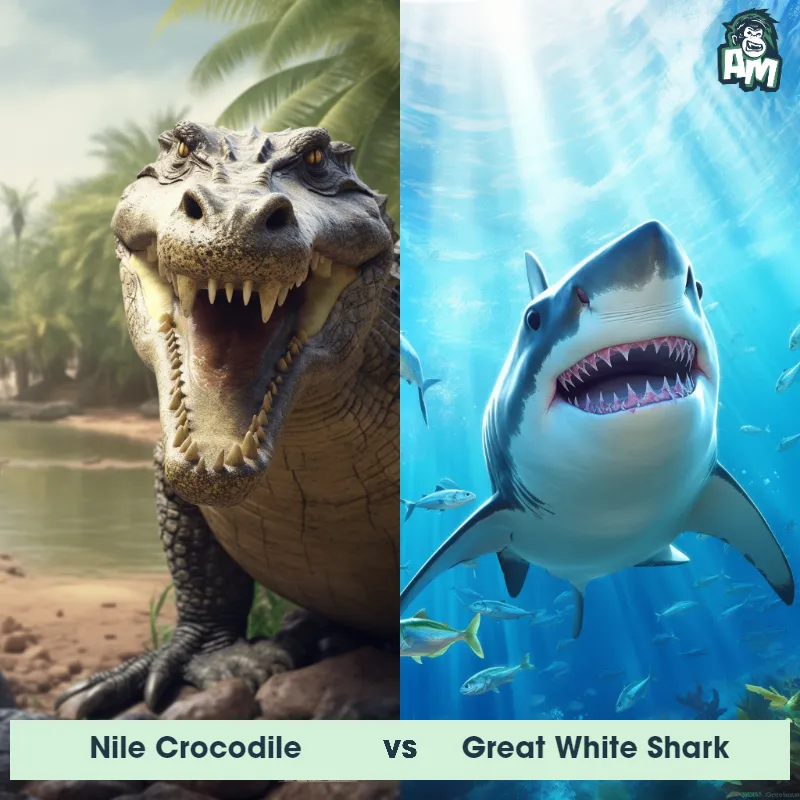 Nile Crocodile vs Great White Shark - Animal Matchup