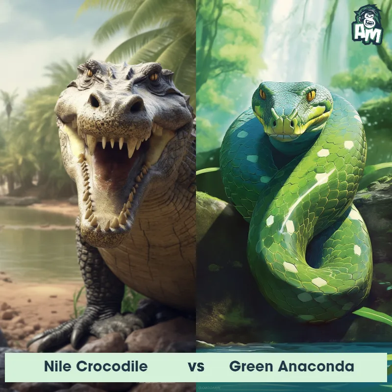 Nile Crocodile vs Green Anaconda - Animal Matchup