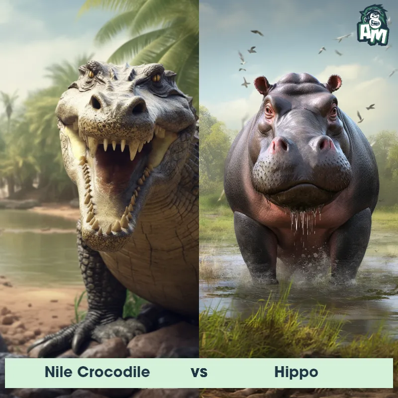 Nile Crocodile vs Hippo - Animal Matchup