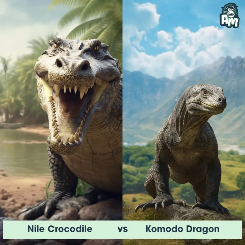 Nile Crocodile vs Komodo Dragon - Animal Matchup