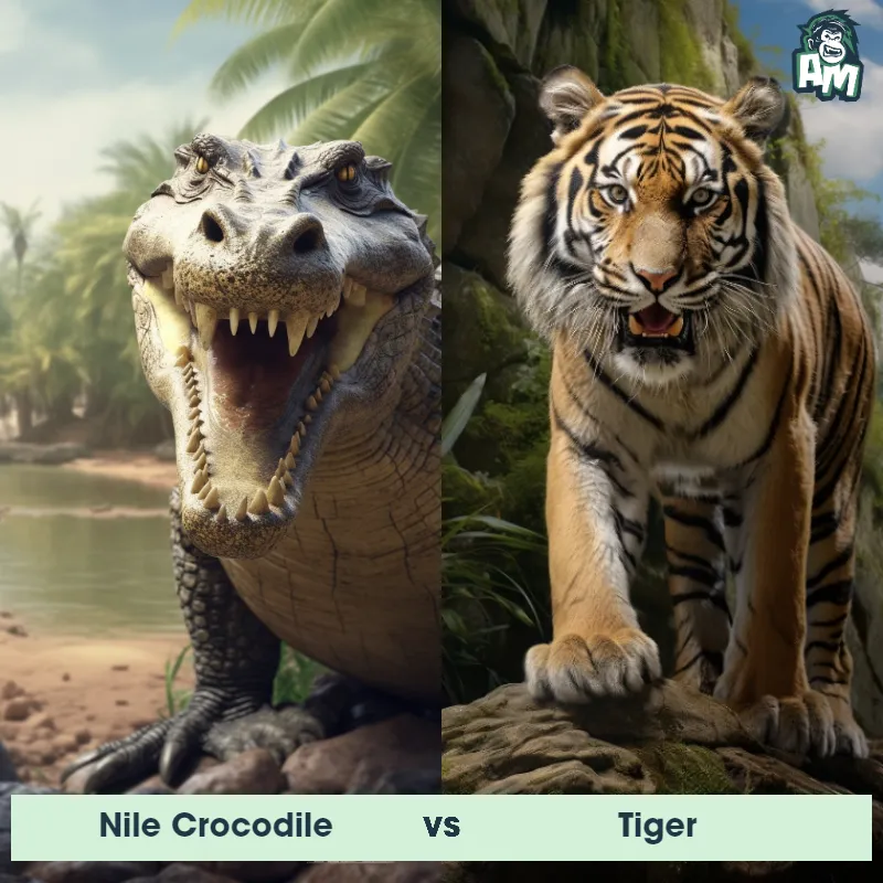 Nile Crocodile vs Tiger - Animal Matchup