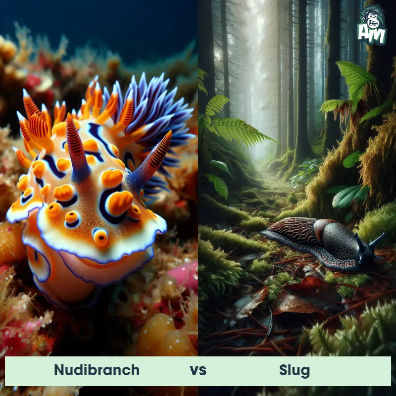 Nudibranch vs Slug - Animal Matchup