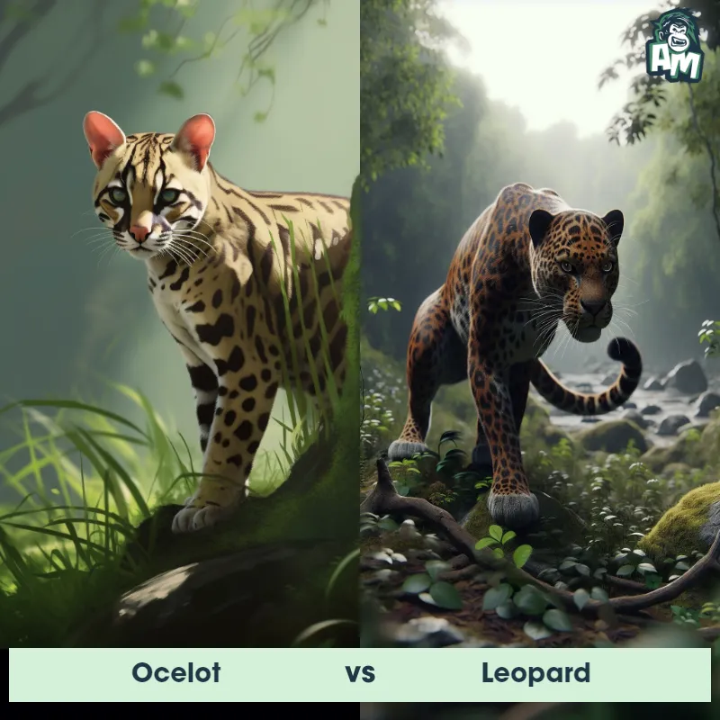 Ocelot vs Leopard - Animal Matchup