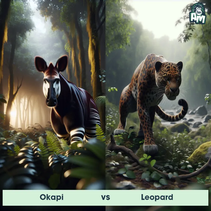 Okapi vs Leopard - Animal Matchup