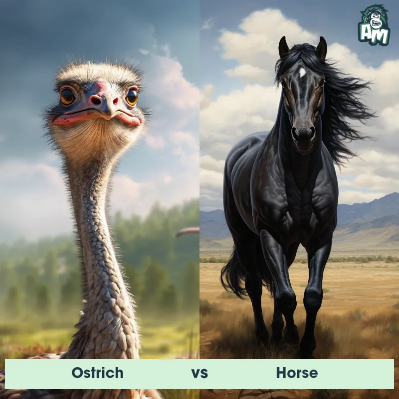 Ostrich vs Horse - Animal Matchup