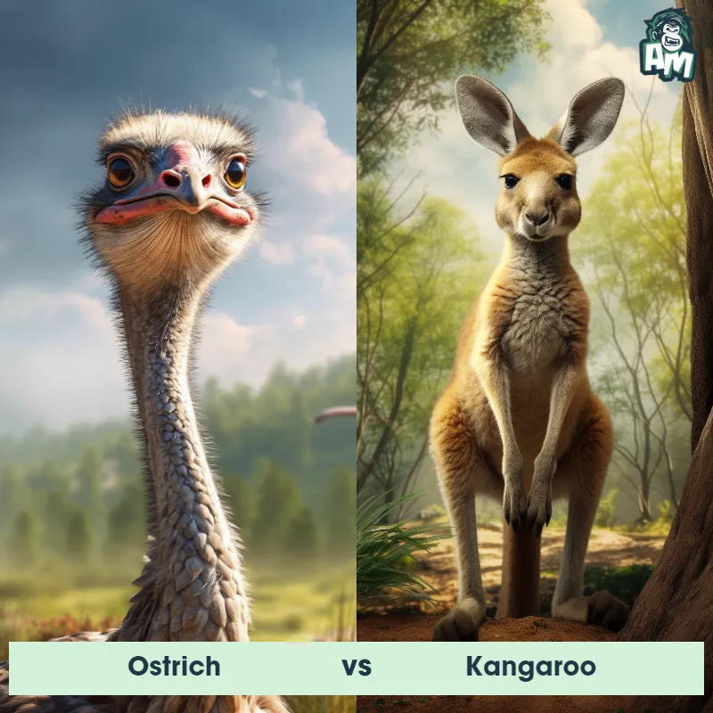 Ostrich vs Kangaroo - Animal Matchup