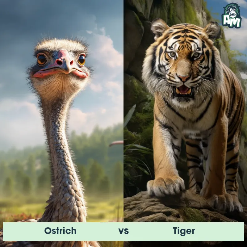 Ostrich vs Tiger - Animal Matchup