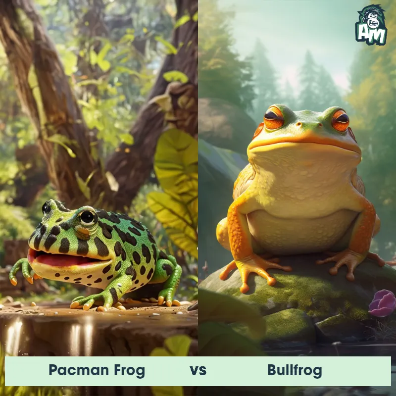 Pacman Frog vs Bullfrog - Animal Matchup