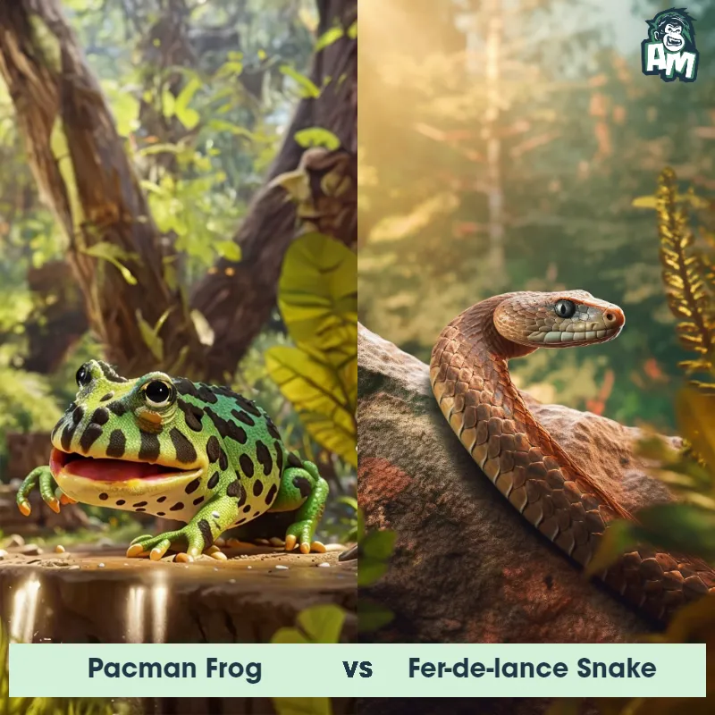 Pacman Frog vs Fer-de-lance Snake - Animal Matchup