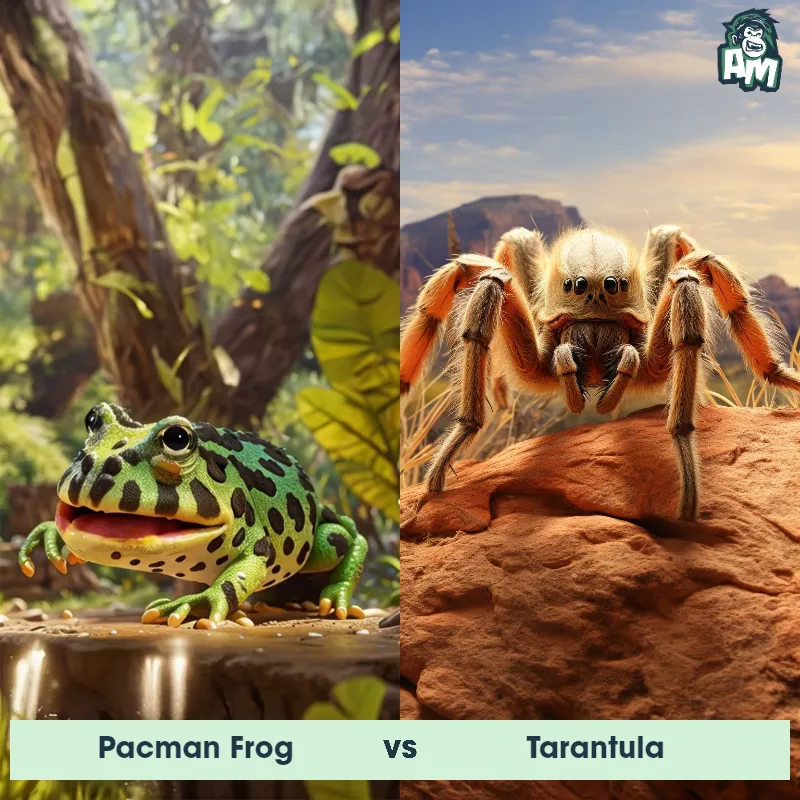 Pacman Frog vs Tarantula - Animal Matchup