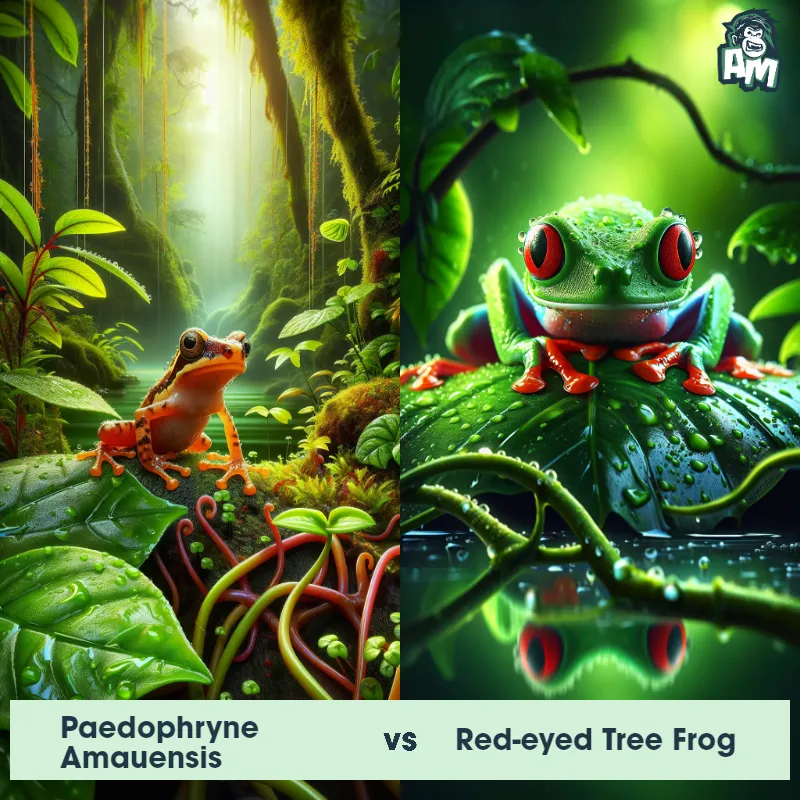 Paedophryne Amauensis vs Red-eyed Tree Frog - Animal Matchup