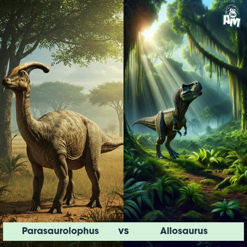 Parasaurolophus vs Allosaurus - Animal Matchup