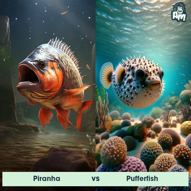 Piranha vs Pufferfish - Animal Matchup