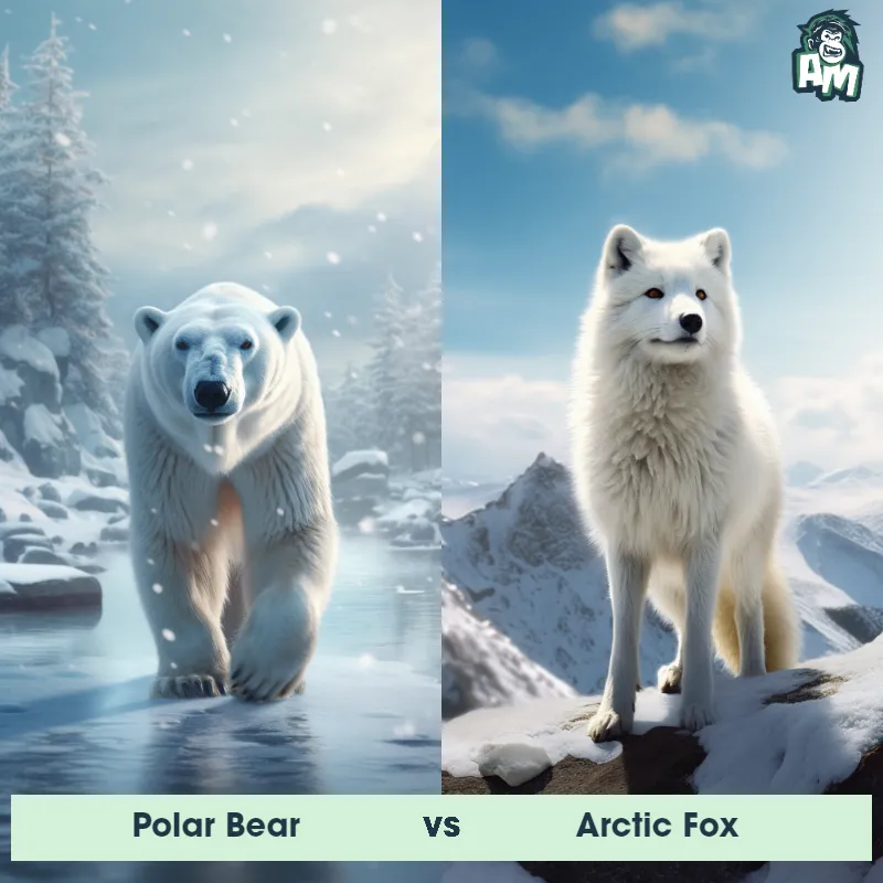 Polar Bear vs Arctic Fox - Animal Matchup