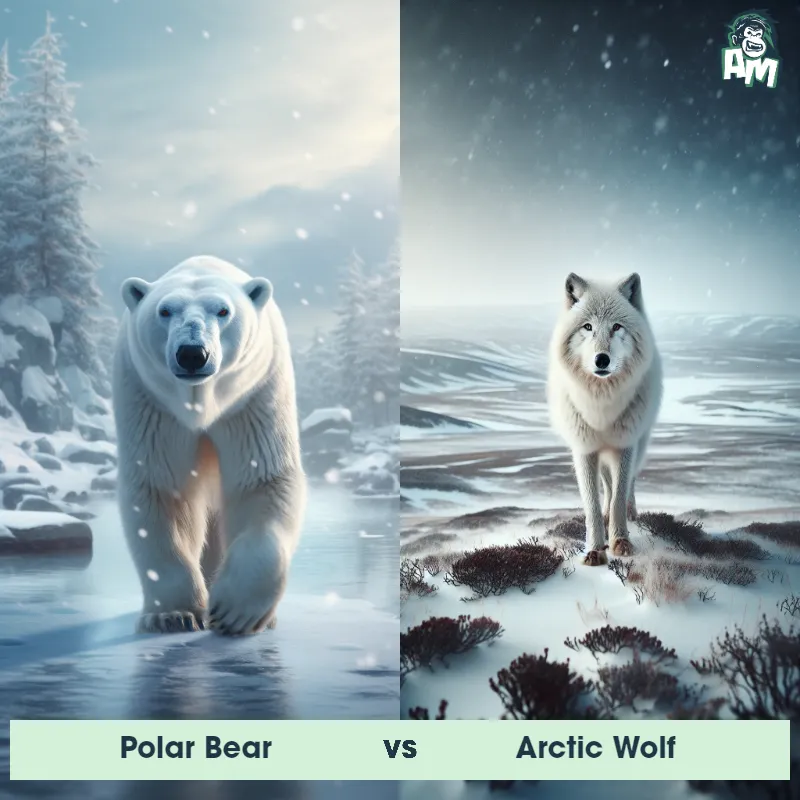Polar Bear vs Arctic Wolf - Animal Matchup