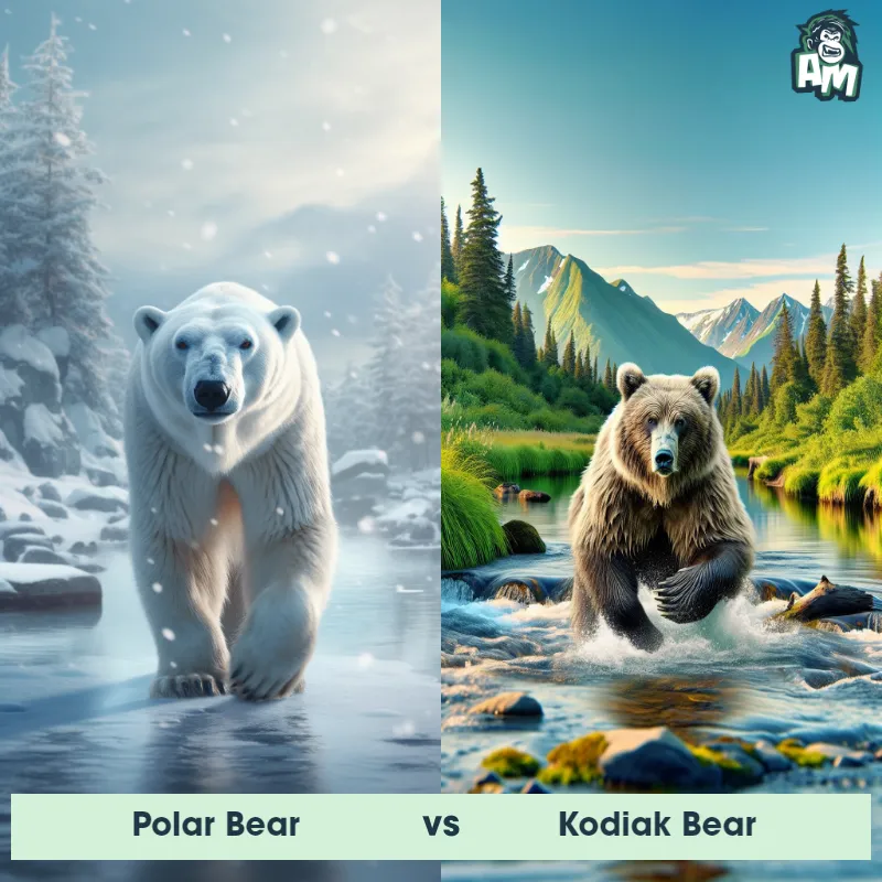Polar Bear vs Kodiak Bear - Animal Matchup