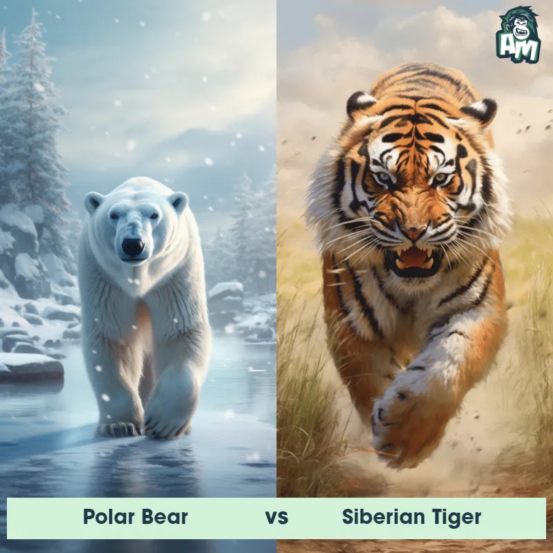 Polar Bear vs Siberian Tiger - Animal Matchup