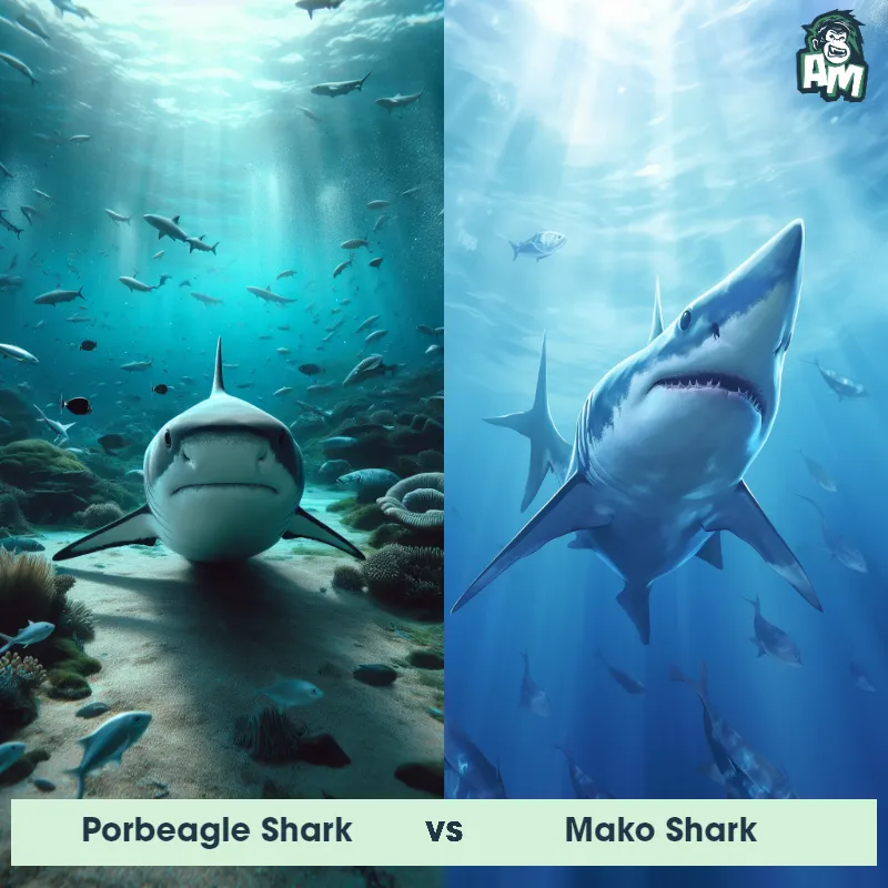 Porbeagle Shark vs Mako Shark - Animal Matchup