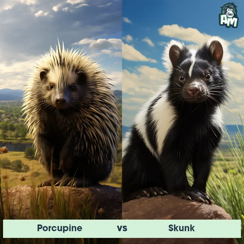 Porcupine vs Skunk - Animal Matchup