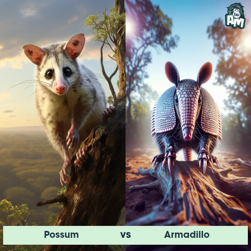 Possum vs Armadillo - Animal Matchup