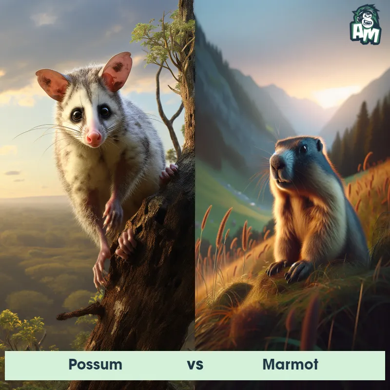 Possum vs Marmot - Animal Matchup