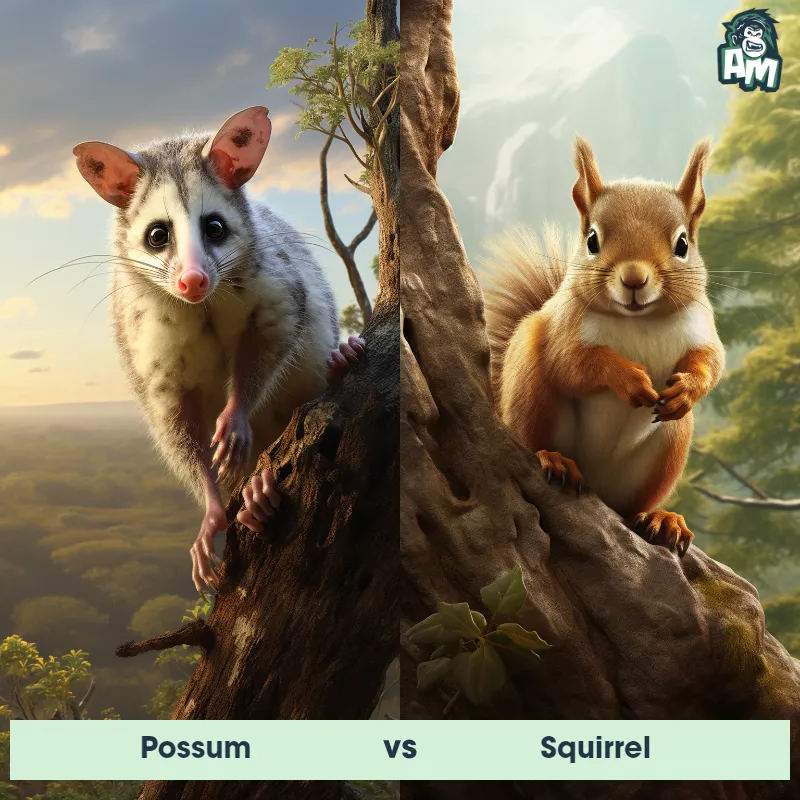 Possum vs Squirrel - Animal Matchup
