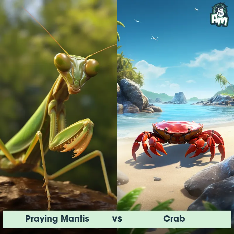 Praying Mantis vs Crab - Animal Matchup