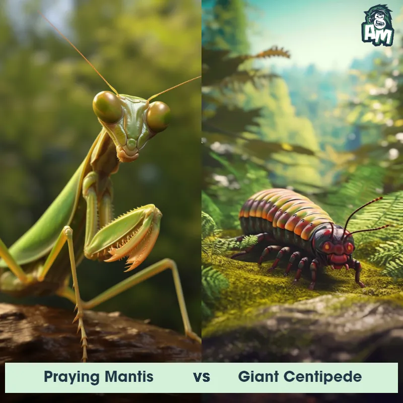 Praying Mantis vs Giant Centipede - Animal Matchup