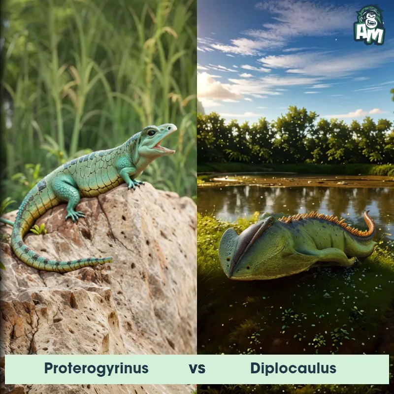 Proterogyrinus vs Diplocaulus - Animal Matchup