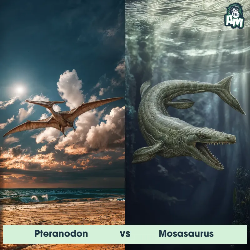 Pteranodon vs Mosasaurus - Animal Matchup